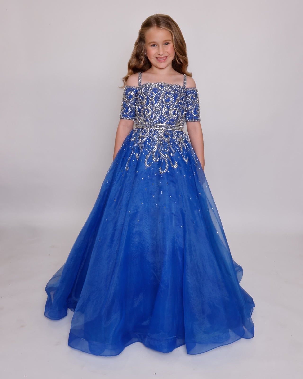 Illusion Floor-Length Tulle Special Occasion Ball Gown Ava Presley 38041