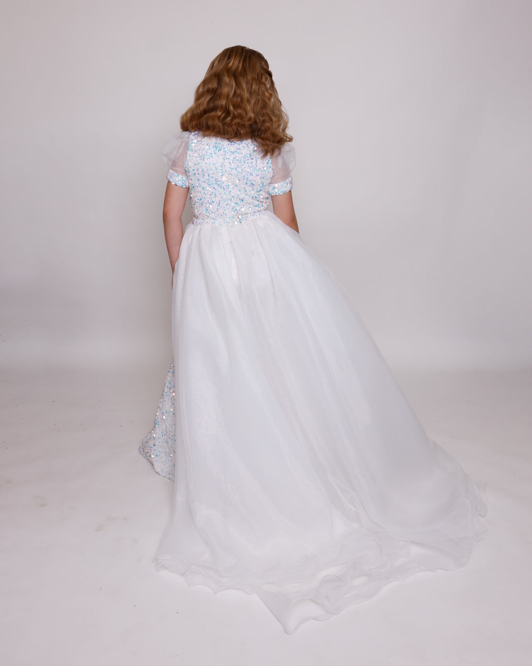 Crew/High-Neck Floor-Length Sequin Formal A-Line Ava Presley 38044