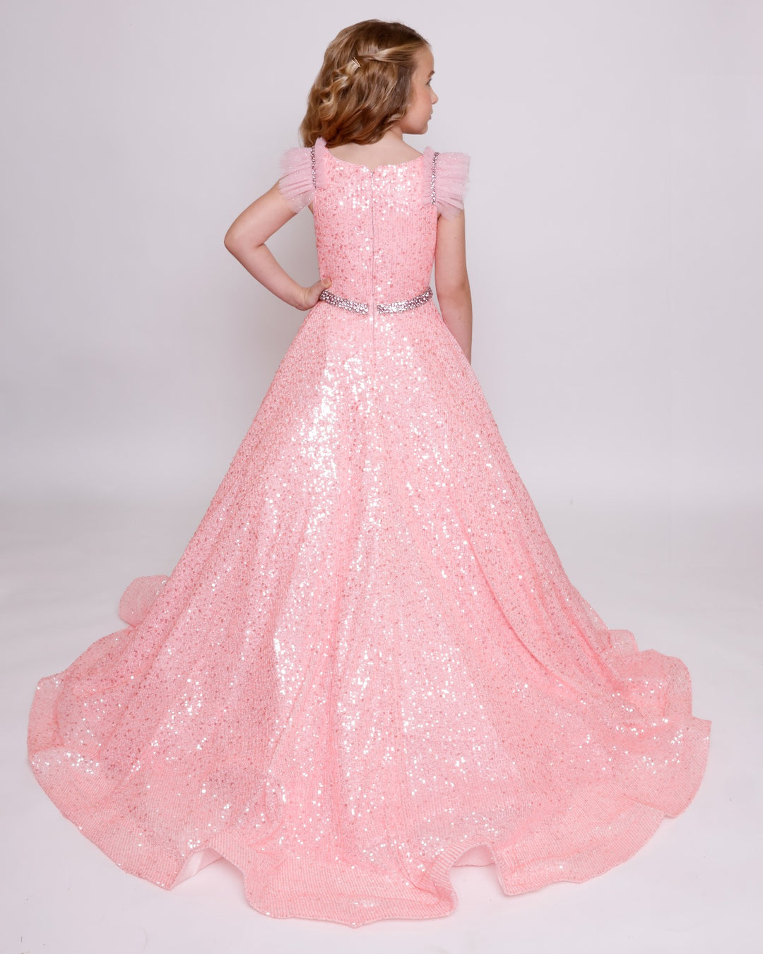 Scoop Floor-Length Sequin Special Occasion Ball Gown Ava Presley 39883