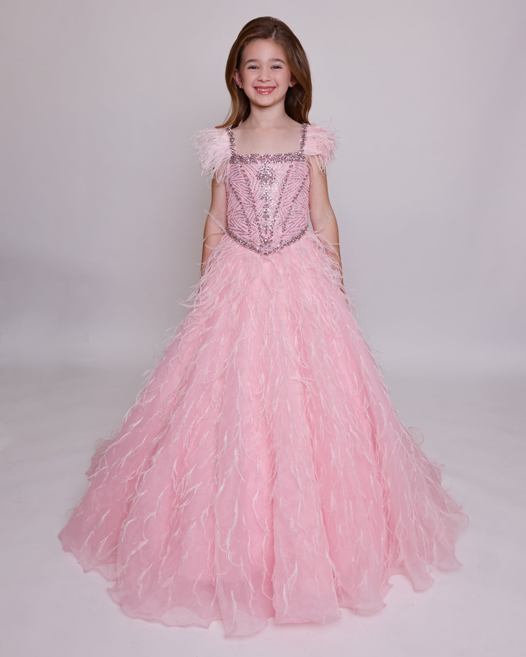 Square Floor-Length Tulle Special Occasion Ball Gown Ava Presley 39889