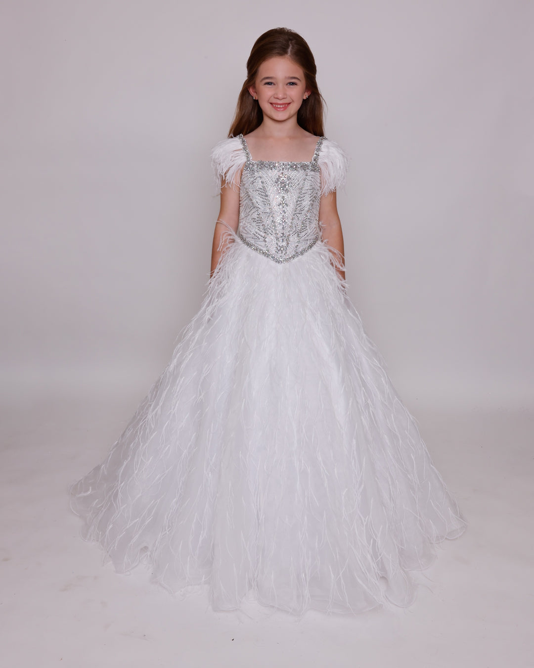 Square Floor-Length Tulle Special Occasion Ball Gown Ava Presley 39889