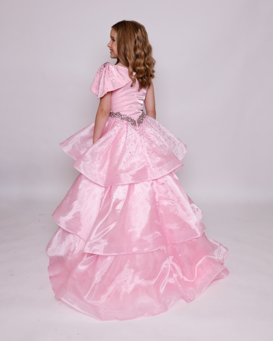 One-Shoulder Floor-Length Organza Special Occasion Ball Gown Ava Presley 39891