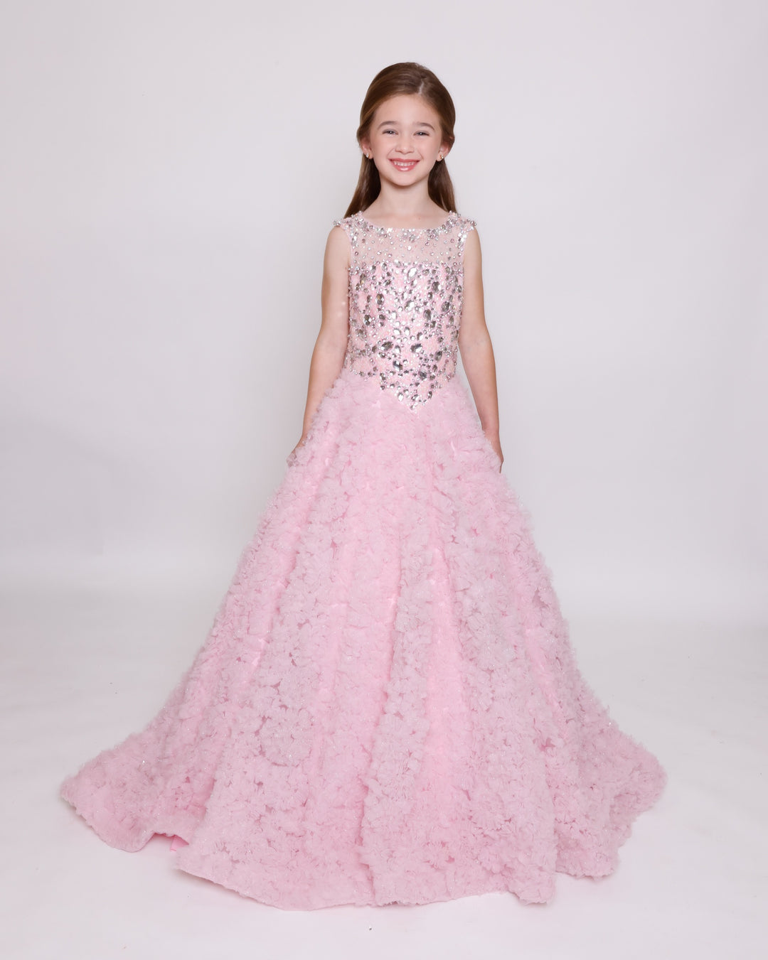 Illusion Floor-Length Tulle Special Occasion Ball Gown Ava Presley 39893