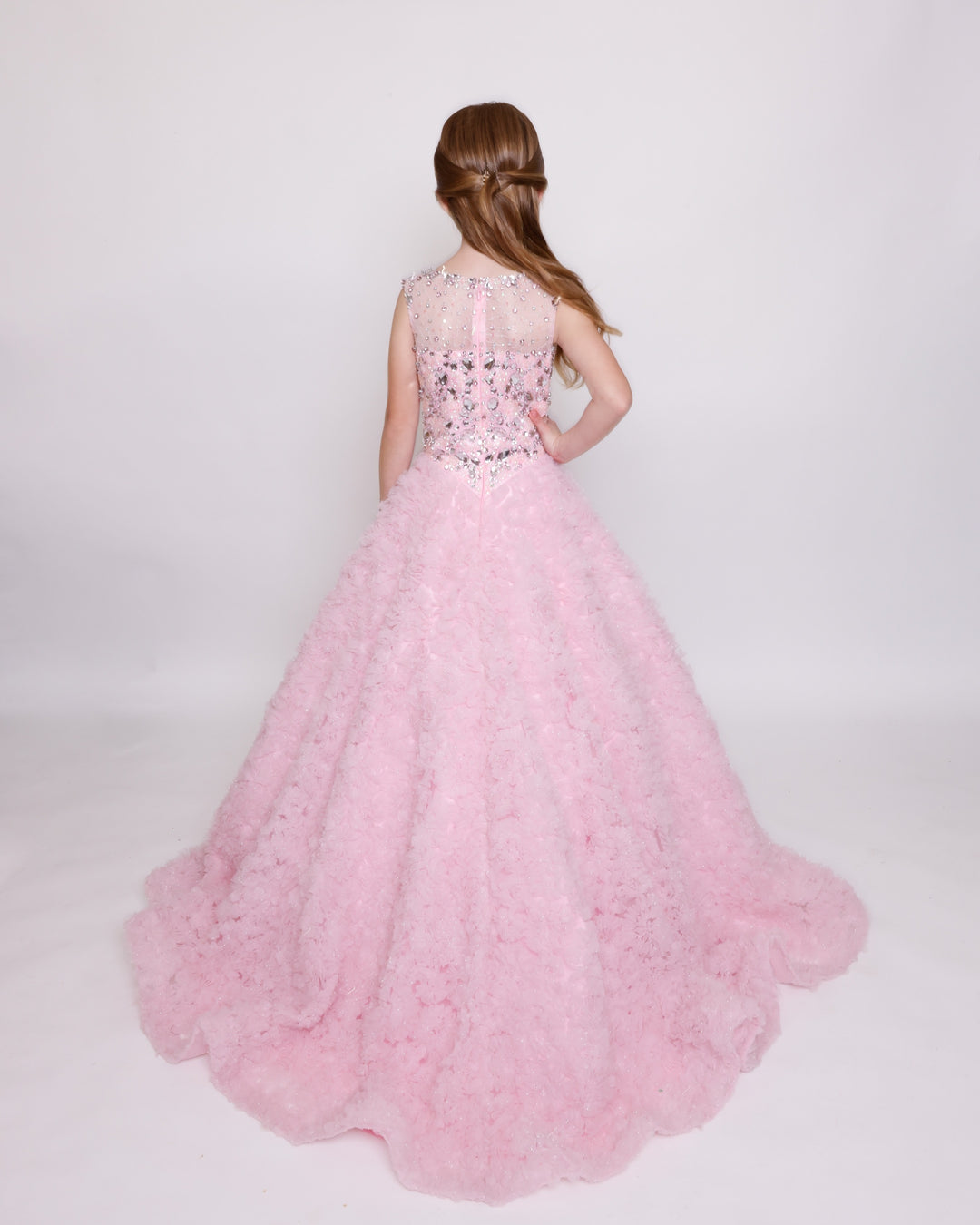 Illusion Floor-Length Tulle Special Occasion Ball Gown Ava Presley 39893