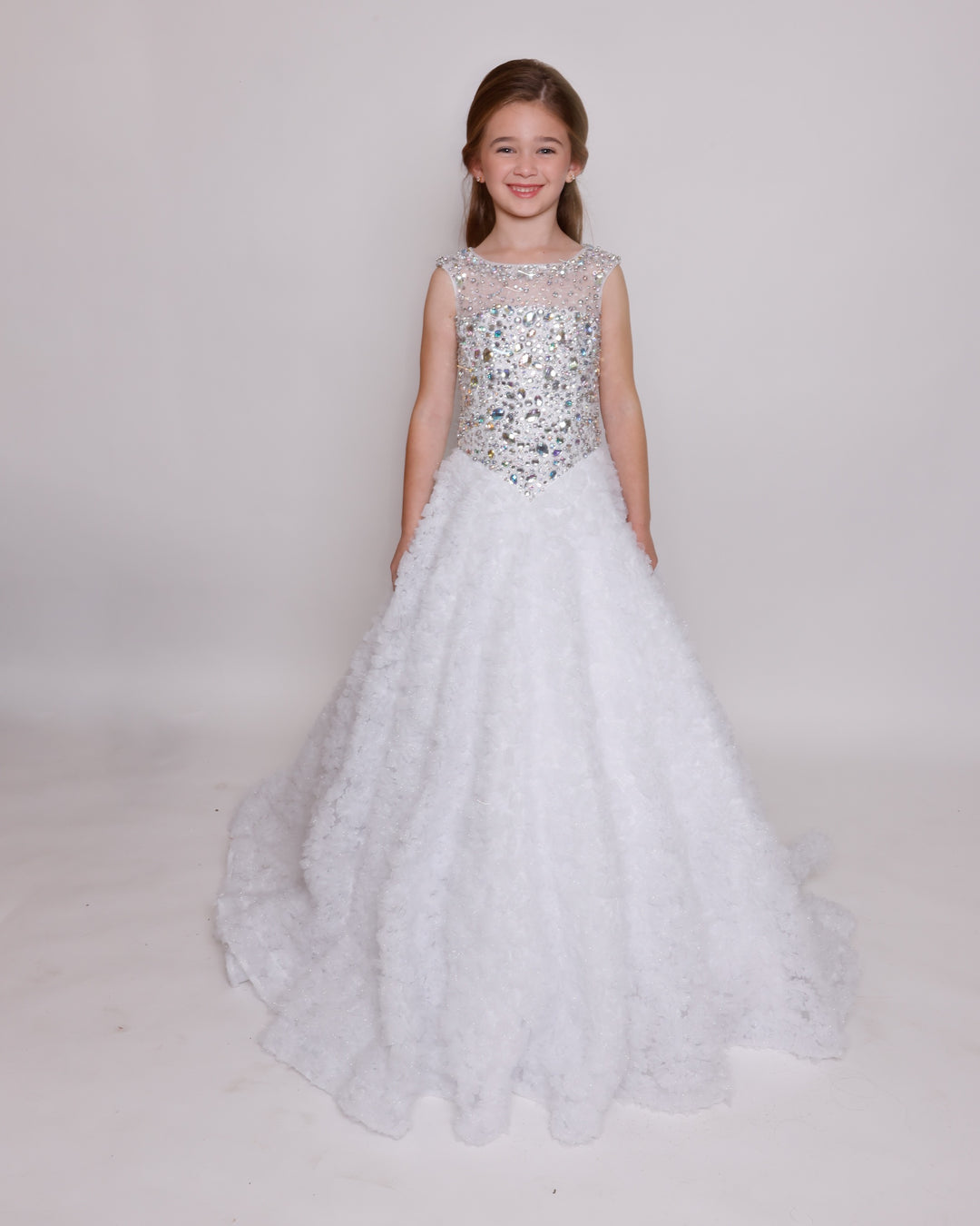 Illusion Floor-Length Tulle Special Occasion Ball Gown Ava Presley 39893