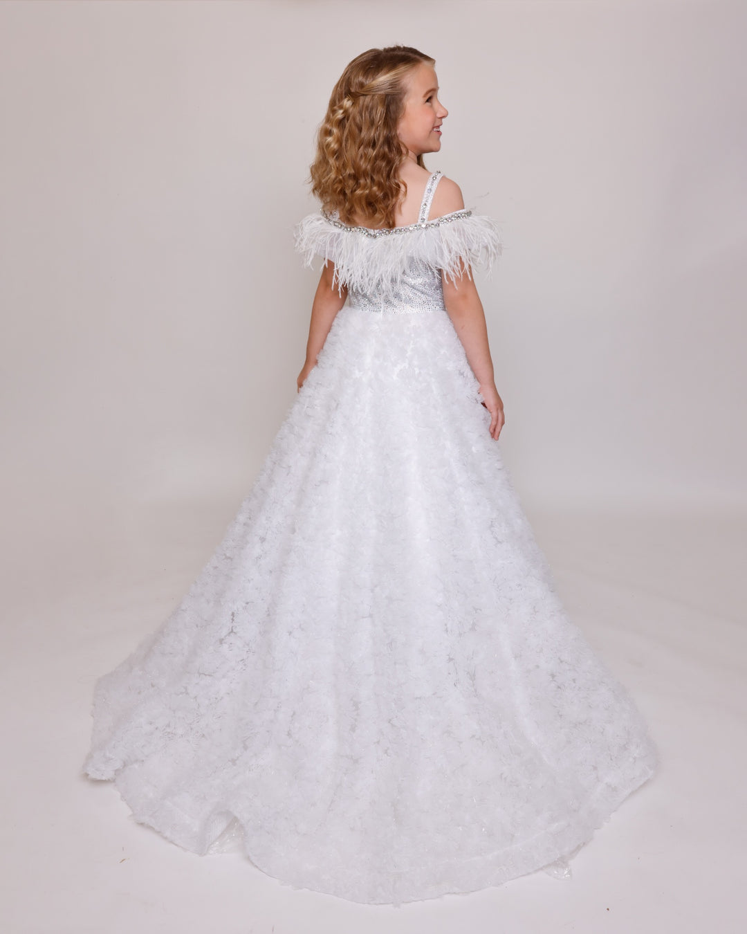 Off-the-Shoulder Floor-Length Tulle Special Occasion Ball Gown Ava Presley 39894