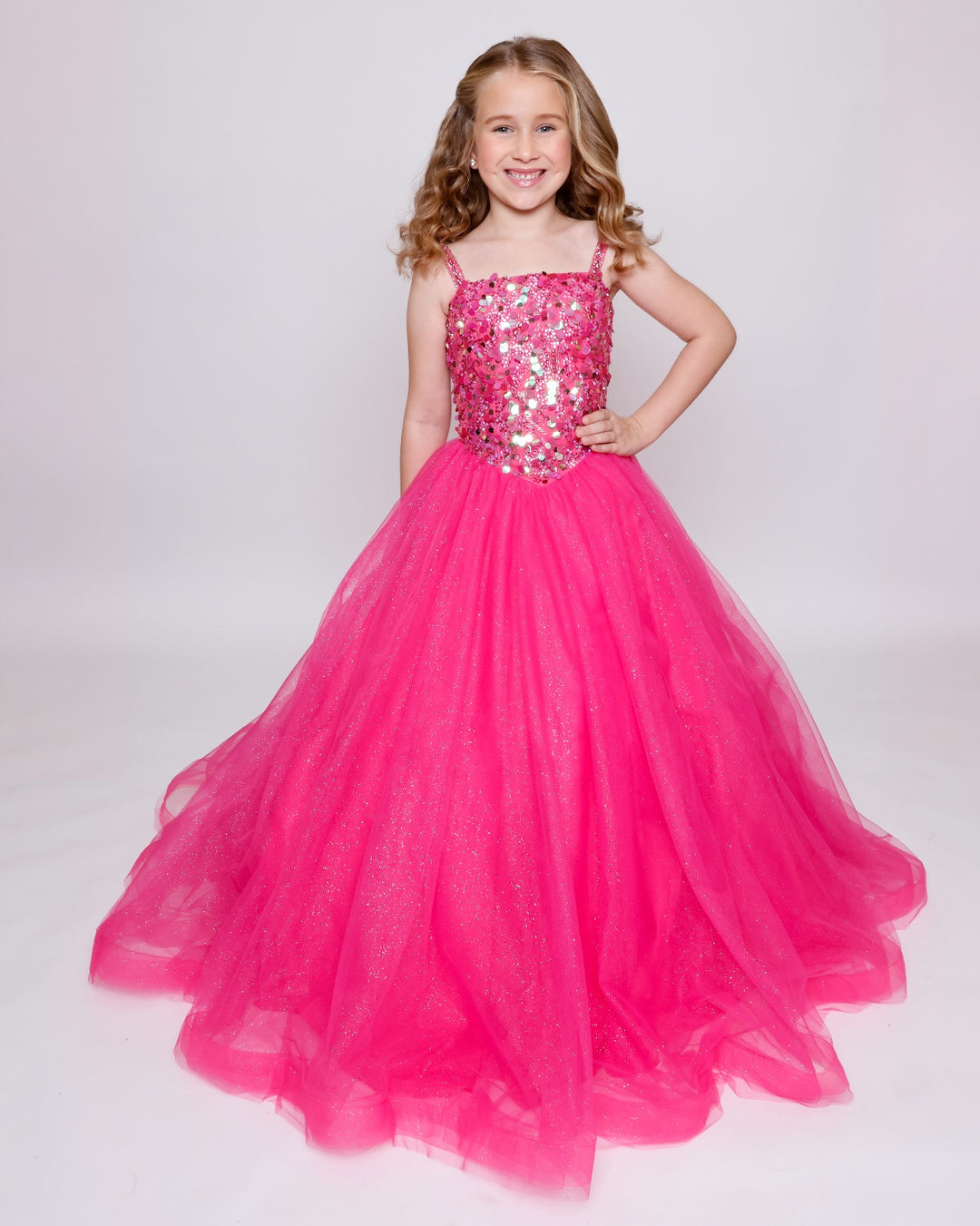 Scoop Floor-Length Tulle Special Occasion Ball Gown Ava Presley 39896
