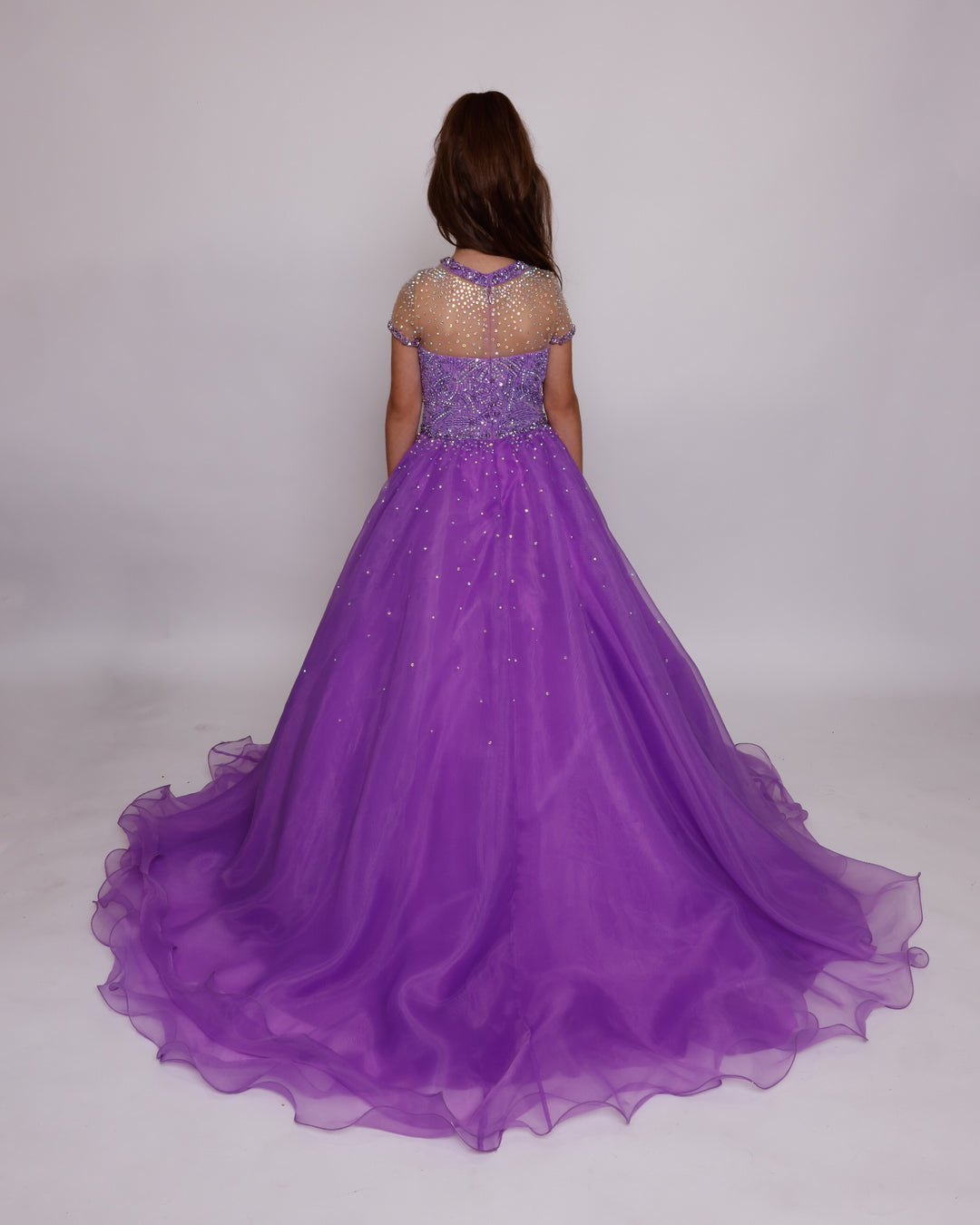 Illusion Floor-Length Tulle Special Occasion Ball Gown Ava Presley 38043