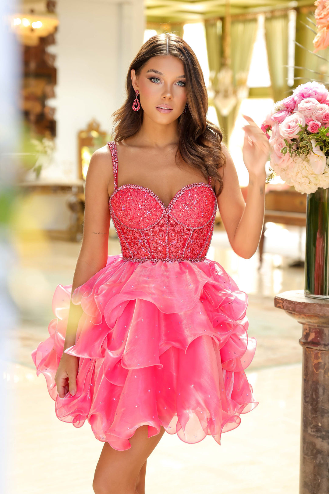 Sweetheart Mini Organza Prom A-Line Ava Presley AV29179