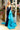 Prom Dresses Beaded Long Ruffle Formal Prom Mermaid Dress Navy/Turquoise
