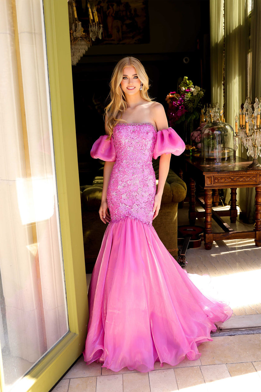 how to make a mermaid prom dress Ava Presley 39570 Metallic Long Formal Mermaid Prom Dress