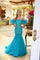 Prom Dresses Metallic Long Formal Mermaid Prom Dress Turquoise