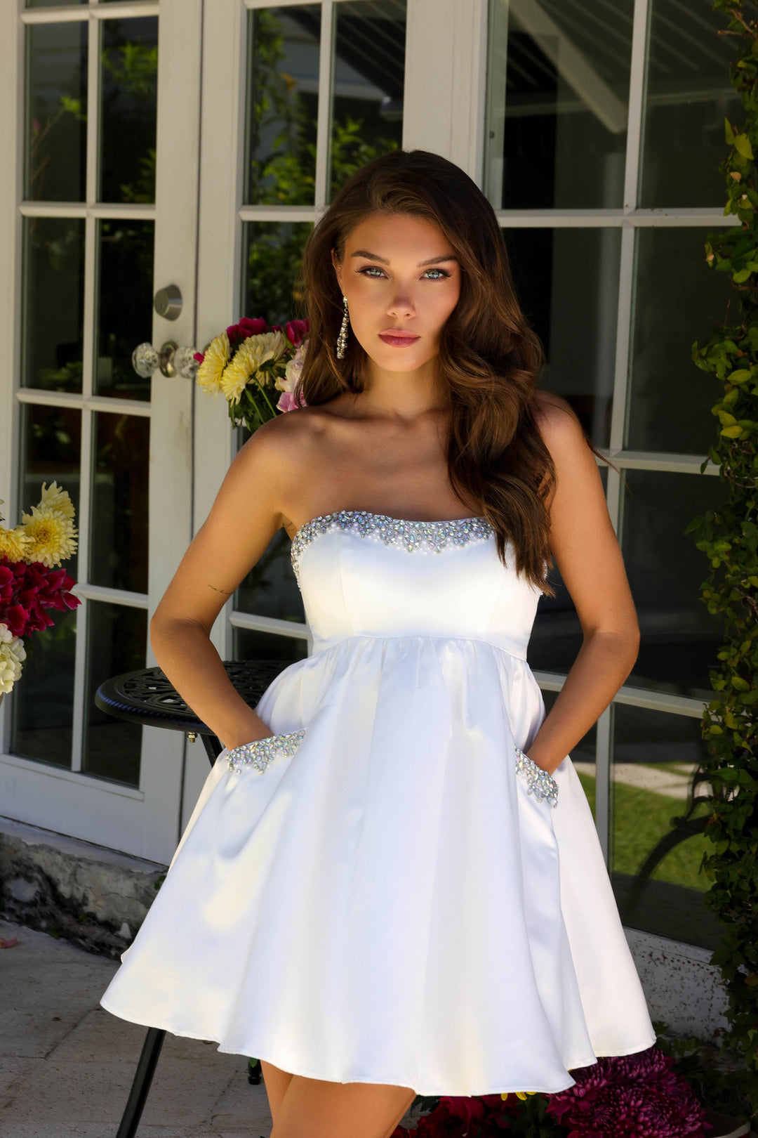Sweetheart Mini Chiffon Cocktail A-Line Ava Presley AV29837