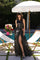 Prom Dresses Fitted Long Sequin Formal Prom Slit Dress Black