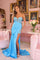 Prom Dresses A Line Long Prom Formal Sequin Dress Turquoise