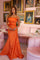 Prom Dresses Long Prom Ruffle Formal Mermaid Dress Orange