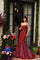 Prom Dresses Prom Long Mermaid Formal Beaded Dress Deep Red
