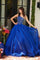 Prom Dresses Beaded A Line Long Formal Prom Dress Royal