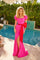 Formal Dresses Long Fitted Formal Evening Dress Fuchsia/Red