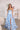 Prom Dresses Long Ball Gown Formal Floral Print Prom Dress White/Light Blue