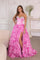 Prom Dresses Ruffle Long Ball Gown Formal Prom Dress Pink
