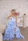 Prom Dresses Ruffle Long Ball Gown Formal Prom Dress Light Blue