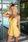 Cocktail Dresses Short Two Piece Cocktail Dress Yellow
