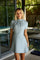 Cocktail Dresses Short Cocktail A Line Mini Dress Sky Blue