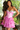 Homecoming Dresses Short Cocktail Beaded Floral Mini Dress Pink
