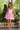 Homecoming Dresses Short Homecoming Printed Ruffle Cocktail Dress White/Pink