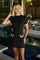 Cocktail Dresses Short Fitted Cocktail Mini Dress Black/White