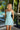 Cocktail Dresses A Line Short cocktail Mini Dress Aqua/White