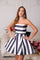 Cocktail Dresses Homecoming Short Cocktail Mini Dress White/Black