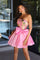 Cocktail Dresses Short A Line Floral Cocktail Dress  Hot Pink