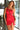 Cocktail Dresses Fitted Short Mini Cocktail Slit Dress Red