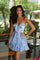 Homecoming Dresses Short Homecoming Ruffle Mini Cocktail Dress Blue
