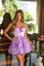 Homecoming Dresses Short Homecoming Ruffle Mini Cocktail Dress Lilac