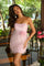 Homecoming Dresses Short Sequin Feather Cocktail Dress Blush