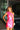 Homecoming Dresses Homecoming Fitted Short Mini Slit Cocktail Dress Hot Pink