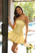 Cocktail Dresses Short Mini Homecoming Cocktail Dress Soft Yellow