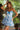 Homecoming Dresses Floral Print Short Ruffle Cocktail Dress White/Light Blue