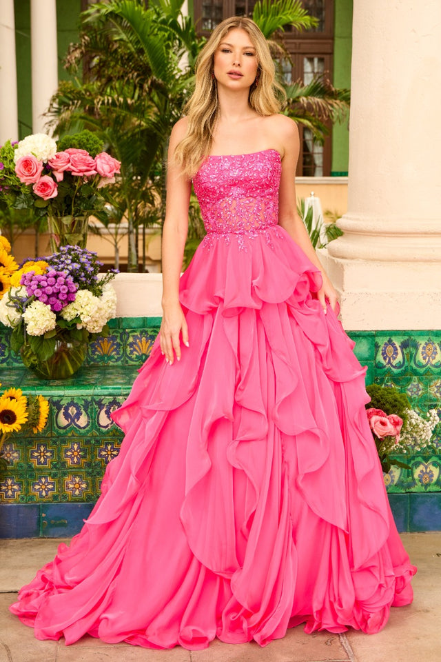 Ava Presley 29133 Long Formal Dress Hot Pink / 6 Ava Presley 29133 Long Formal Dress Hot Pink / 6