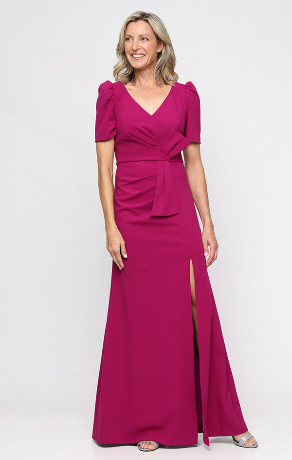 Alex Evenings 8160548 Slit Long Formal Mother of the Bride Dress