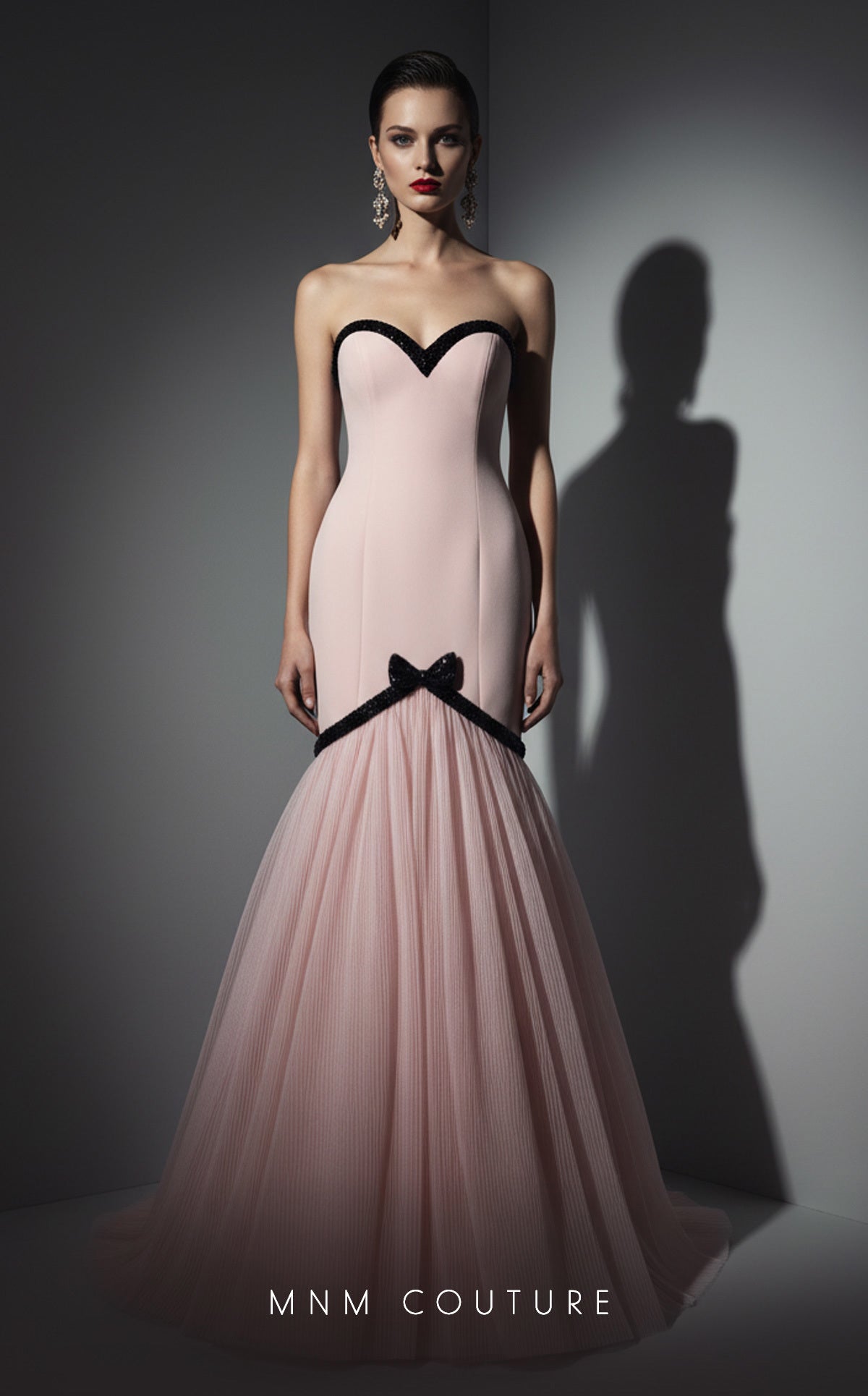 Prom Dresses Mermaid Long Formal Prom Dress MNM Couture B1203 Pink