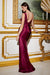 Prom Dresses Long Fitted Evening Gown Burgundy