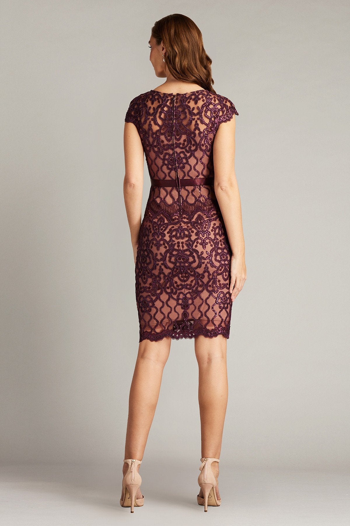 Cocktail Dresses Short Cocktail Formal Dress Mulberry/Nude