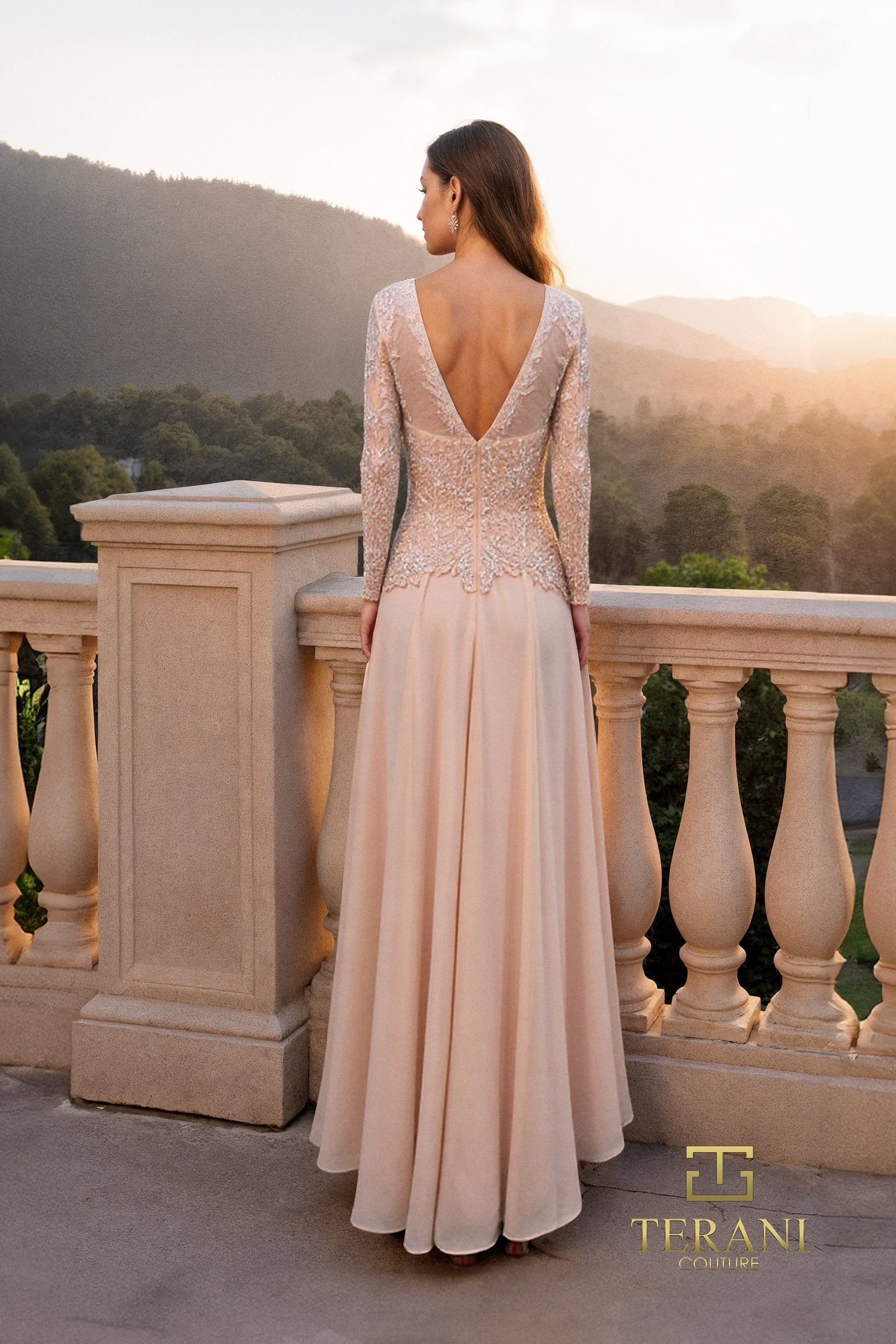 Mother of the Bride Dresses A Line Long Sleeve Formal Mother of the Bride Dress Blush
