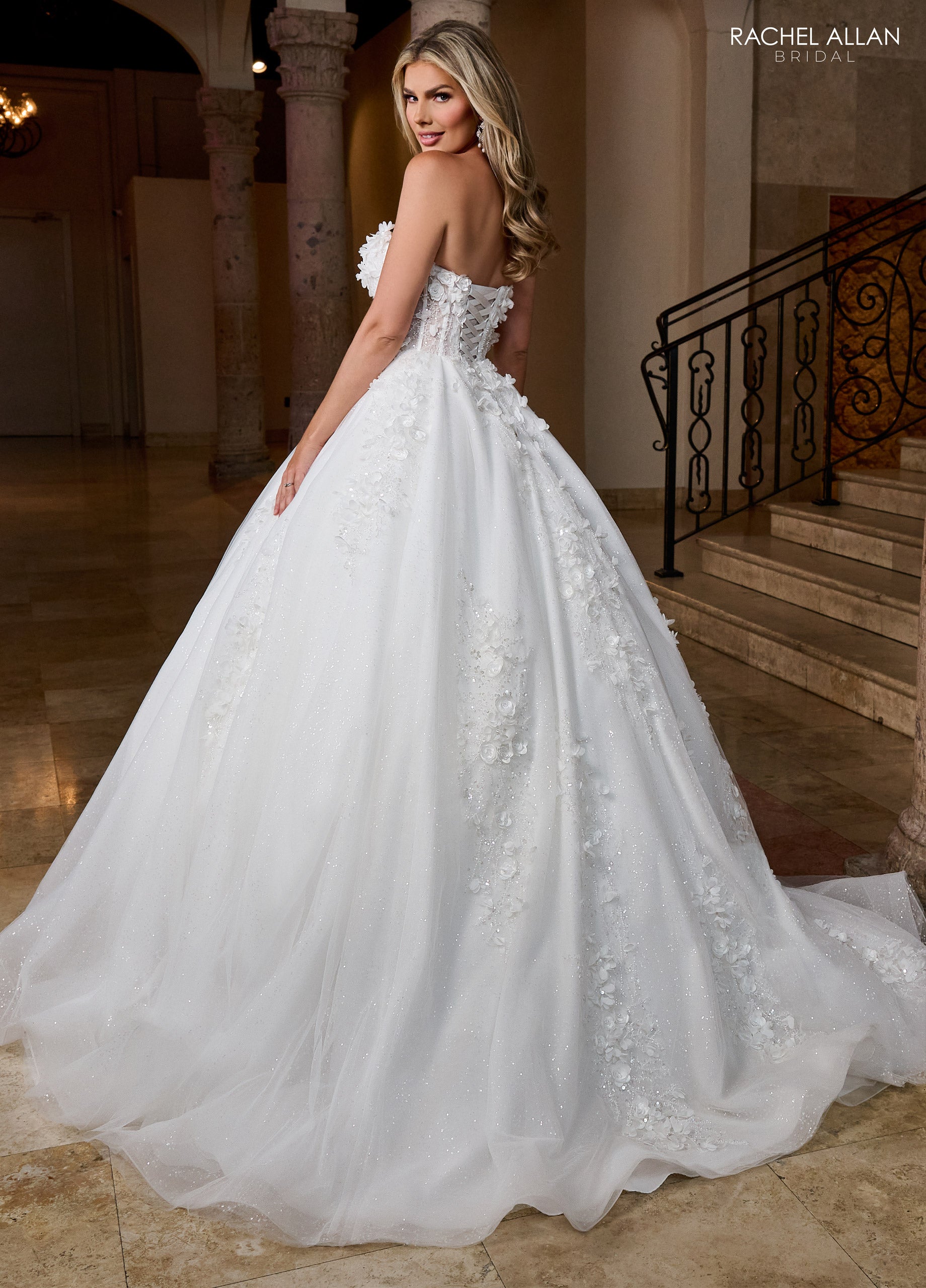 Rachel Allan RB6167 Bridal Long Ball Gown Beaded Wedding Dress