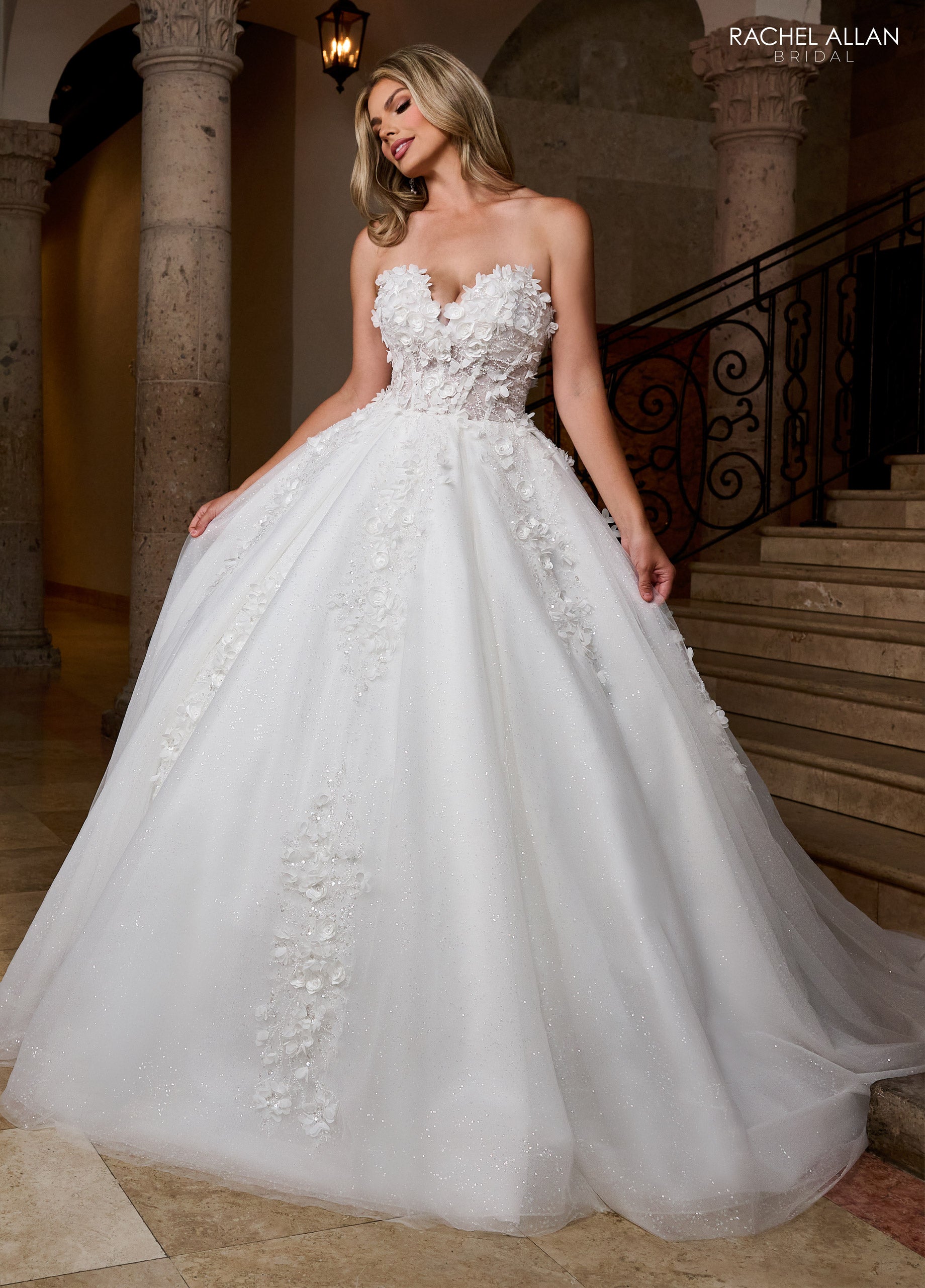 Rachel Allan RB6167 Bridal Long Ball Gown Beaded Wedding Dress