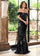 Formal Dresses Long Floral Beaded Evening Formal Dress Black